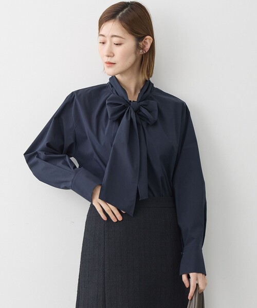 ストレッチライトタイプライター 2WAY ボウタイブラウス（シャツ
