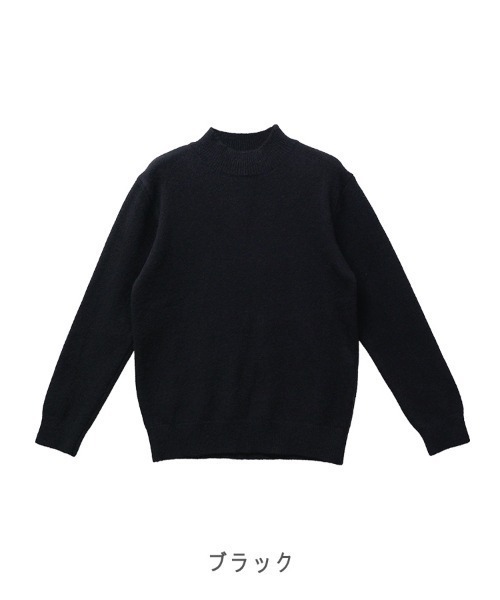 CLOTHY(クロシィ)の「【シンプルながらも上品◎どんなコーデにもはまる万能タイプ】ハイゲージハイネックニットトップス(ニット/セーター・レディース・オフホワイト/ブラック・FREE)」の10枚目の写真