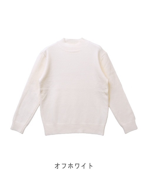 CLOTHY(クロシィ)の「【シンプルながらも上品◎どんなコーデにもはまる万能タイプ】ハイゲージハイネックニットトップス(ニット/セーター・レディース・オフホワイト/ブラック・FREE)」の9枚目の写真