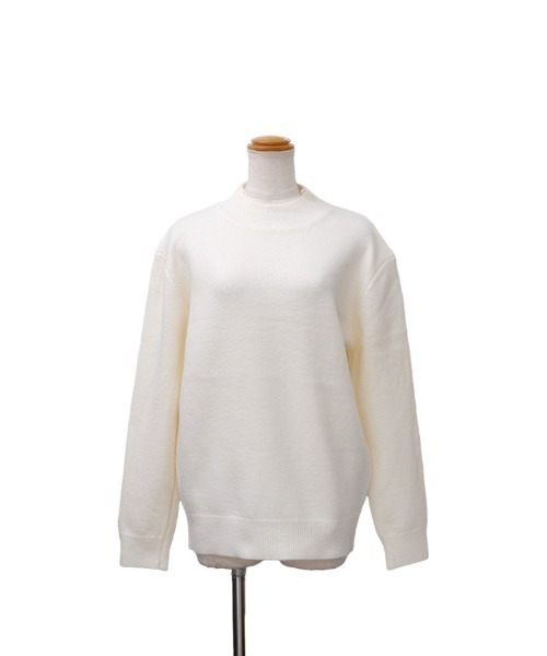 CLOTHY(クロシィ)の「【シンプルながらも上品◎どんなコーデにもはまる万能タイプ】ハイゲージハイネックニットトップス(ニット/セーター・レディース・オフホワイト/ブラック・FREE)」の8枚目の写真