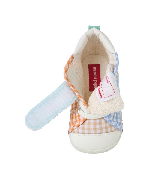 MIKI HOUSE（ミキハウス）の「ギンガムチェックのファーストシューズ（ベビーシューズ/ベビーソックス・キッズ・マルチ・12cm/13cm/11.5cm/12.5cm/13.5cm）」の4枚目の写真