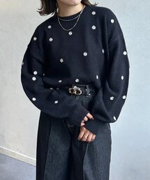 本物 グッチ 花柄 フラワー刺繍 ボーダー ラメ入り 長袖 ニット セーター M 楽天市場】ニット レディース 秋 冬 春 クルーネック トップス 長袖