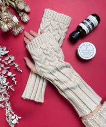 CALIFORNIA OUTFITTERS（カリフォルニア アウトフィッターズ）の「8E16 ロングリブハンドウォーマー ケーブル編み アームウォーマー リブニット 防寒 スマホ対応（手袋）」