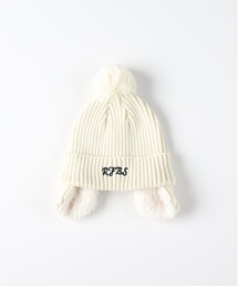 Right-on（ライトオン）の「【Refurbish】耳付きボンボンニットワッチ (子供用 / ボア付き / 冬の必需品)（ニットキャップ/ビーニー）」