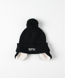 新品　NBB WEEKEND ニット帽　ボンボン　ブラック　カーキ　ゴルフ 新品 NBB WEEKEND ニット帽 ボンボン ゴルフ ブラック レディース