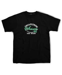 ESCAPEFROM（エスケープフロム）の「Green Electronic Logo T-Shirt Black（Tシャツ/カットソー・メンズ）」