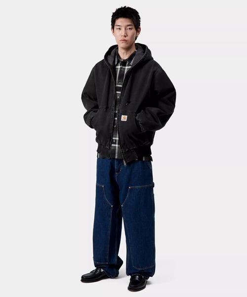 Carhartt フード付きネイビーデニムジャケット Carhartt WIP/カーハートダブリューアイピー デニムジャケット OG