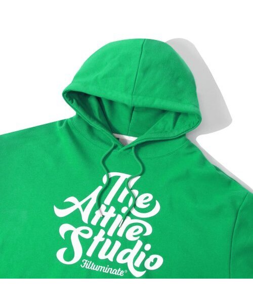 F.ILLUMINATE(フィルミネイト)の「オーバーサイズアタイヤロゴフードパーカー-グリーン(パーカー・レディース・その他・LARGE/SMALL/MEDIUM)」の3枚目の写真