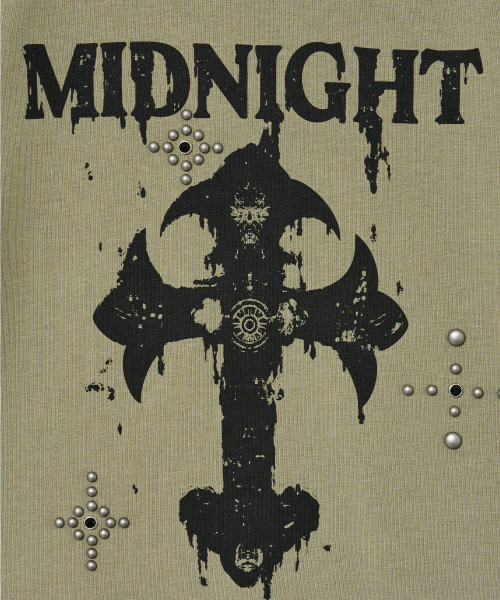 Midnight Move(ミッドナイトムーブ)の「cross t (khaki)(Tシャツ/カットソー・レディース・その他・FREE)」の3枚目の写真