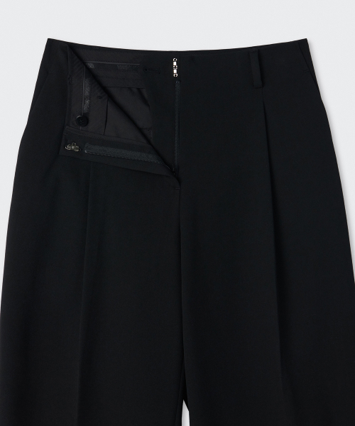 MUSINSA STANDARD WOMAN（ムシンサスタンダードウーマン）の「レディースウエストバンドレスワイドスラックス[ブラック]（スラックス・レディース・その他・31/24/25/26/27/28/34/32/30/29）」の7枚目の写真