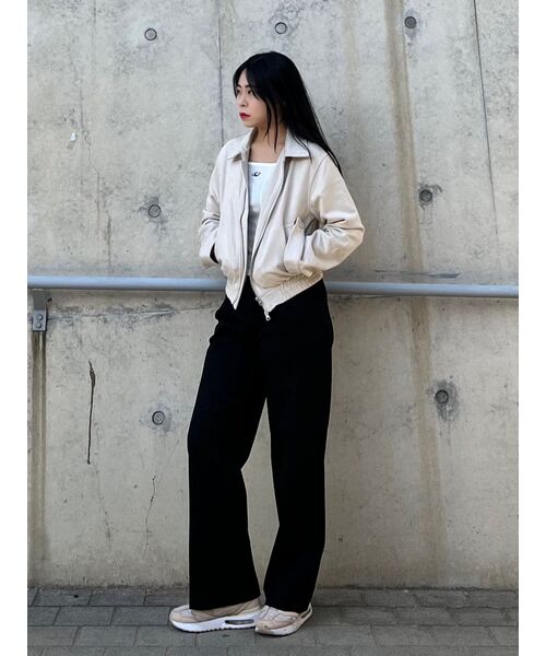 MUSINSA STANDARD WOMAN（ムシンサスタンダードウーマン）の「レディースウエストバンドレスワイドスラックス[ブラック]（スラックス・レディース・その他・31/24/25/26/27/28/34/32/30/29）」の8枚目の写真