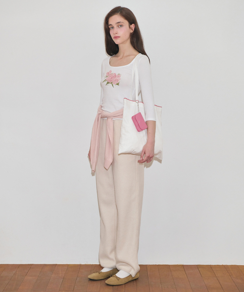 SINOON（シヌーン）の「Soft Easy Pants (Ivory)（その他パンツ・レディース・アイボリー・FREE）」の3枚目の写真
