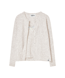 THE GREEN LAB（ザグリーンラボ）の「Lace Detail Top Cardigan Set [Beige]（カーディガン/ボレロ）」