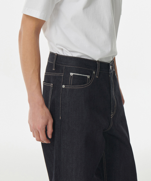 MUSINSA STANDARD（ムシンサスタンダード）の「セルビッジワイドデニムパンツ [ディープインディゴ]（デニムパンツ・メンズ・その他・26/27/28/29/30/31/32/33/34/36/38/40/42）」の7枚目の写真
