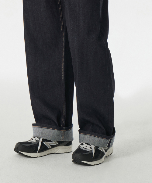 MUSINSA STANDARD（ムシンサスタンダード）の「セルビッジワイドデニムパンツ [ディープインディゴ]（デニムパンツ・メンズ・その他・26/27/28/29/30/31/32/33/34/36/38/40/42）」の9枚目の写真