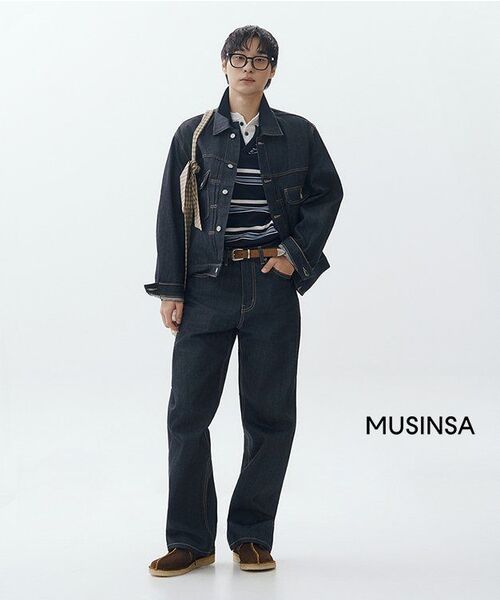 MUSINSA STANDARD（ムシンサスタンダード）の「セルビッジワイドデニムパンツ [ディープインディゴ]（デニムパンツ・メンズ・その他・26/27/28/29/30/31/32/33/34/36/38/40/42）」の12枚目の写真