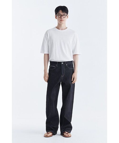 MUSINSA STANDARD（ムシンサスタンダード）の「セルビッジワイドデニムパンツ [ディープインディゴ]（デニムパンツ・メンズ・その他・26/27/28/29/30/31/32/33/34/36/38/40/42）」の18枚目の写真
