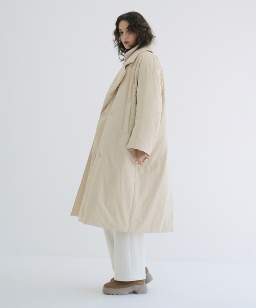 CLANE（クラネ）の「COLOR DOWN CHESTER COAT（ダウンジャケット/コート・レディース・アイボリー/ブラック・1/0/2）」の16枚目の写真