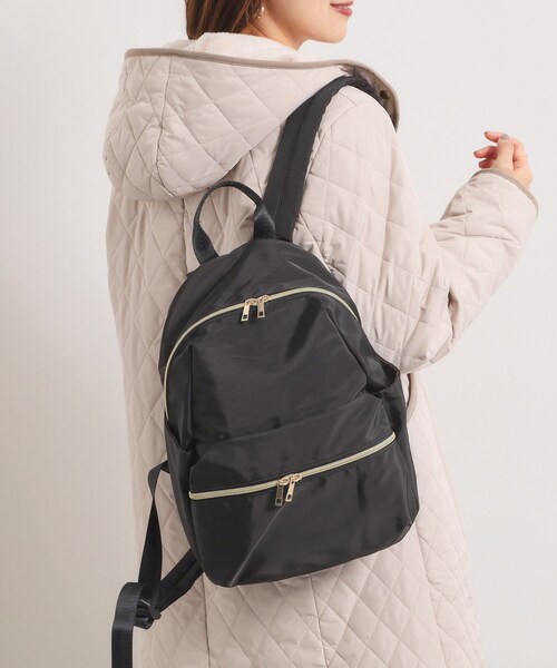 ITS'DEMO(イッツデモ)の「◆高密度ポリ10ポケットミディリュック(バックパック/リュック・レディース・ネイビー/ベージュ/ダークグレー/ブラック・00)」の2枚目の写真