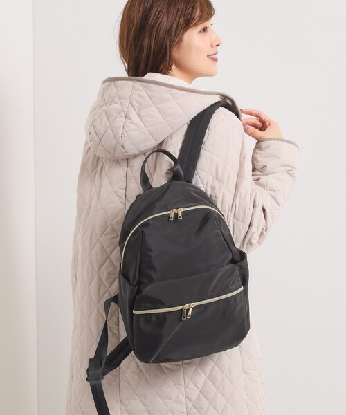 ITS'DEMO(イッツデモ)の「◆高密度ポリ10ポケットミディリュック(バックパック/リュック・レディース・ネイビー/ベージュ/ダークグレー/ブラック・00)」の5枚目の写真