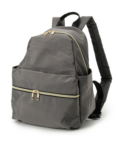 ITS'DEMO(イッツデモ)の「◆高密度ポリ10ポケットミディリュック(バックパック/リュック・レディース・ネイビー/ベージュ/ダークグレー/ブラック・00)」の16枚目の写真