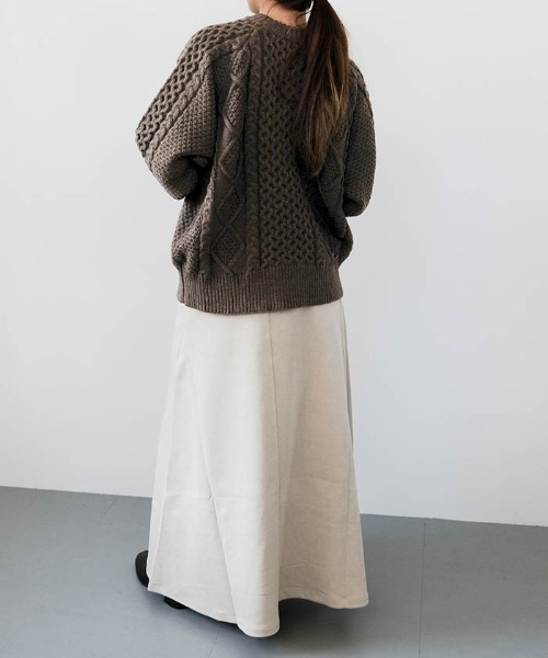 aquagarage（アクアガレージ）の「ケーブル編みニットトップス（ニット/セーター・レディース・ベージュ/ブラウン系その他・FREE）」の17枚目の写真