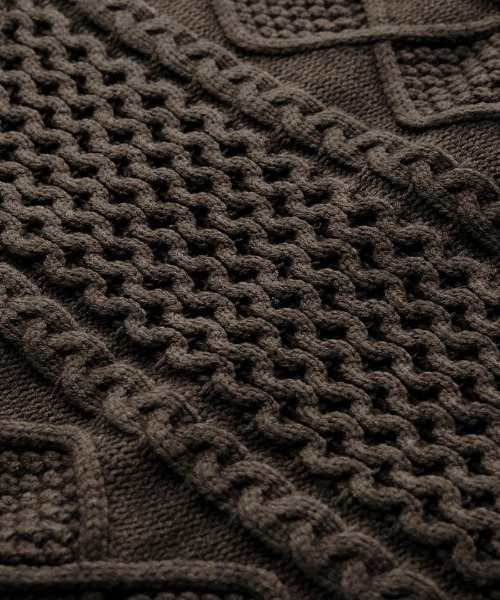 aquagarage（アクアガレージ）の「ケーブル編みニットトップス（ニット/セーター・レディース・ベージュ/ブラウン系その他・FREE）」の6枚目の写真