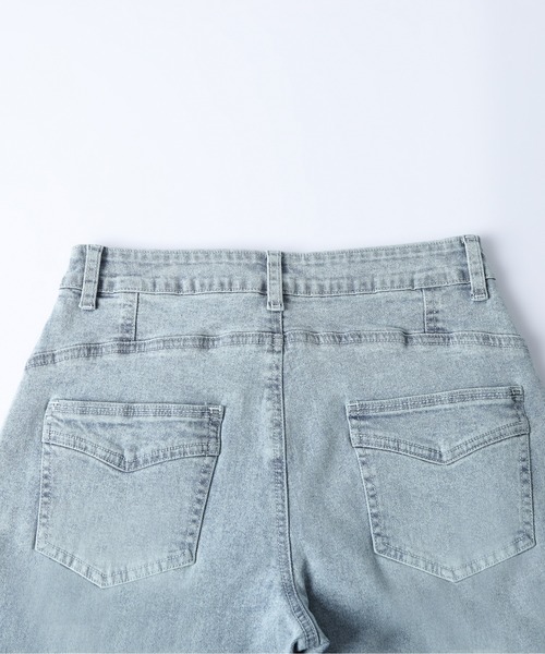 AMELY(エミリー)の「サイドフリンジ フレアデニムパンツ(デニムパンツ・レディース・ブルー/ブラック/ライトブルー・M/L)」の19枚目の写真