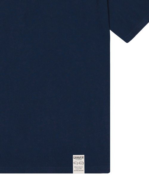 GRAVER（グレーバー）の「[ユニセックス]シーリングドローイングスマイル半袖Tシャツ_ネイビー（Tシャツ/カットソー・レディース・ネイビー・SMALL/LARGE/X-LARGE/MEDIUM）」の4枚目の写真