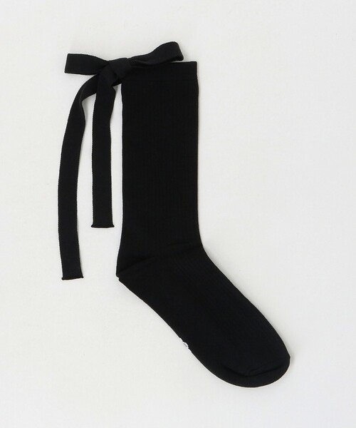 UGG（アグ）の「＜UGG＞Serenella Novelty Bow ソックス（ソックス/靴下・レディース・ブラック/ホワイト・FREE）」の2枚目の写真