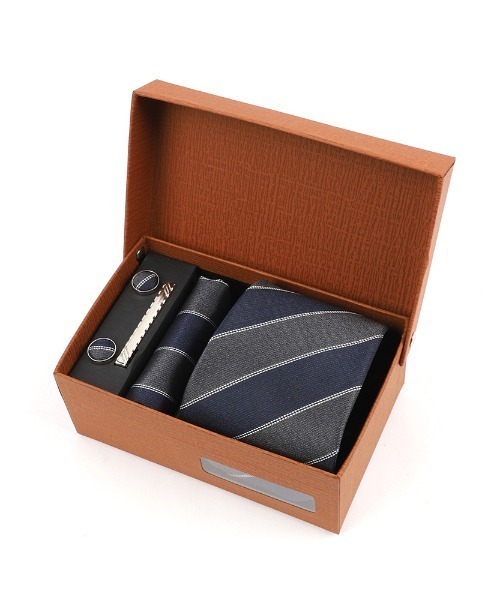 REBALANCE(リバランス)の「ネクタイ4点セット 【ギフトボックス付き】(ネクタイ・メンズ・R/P/I/B/Q/O/J/H/A/N/M/L/K/S/F/E/D/C・FREE)」の1枚目の写真