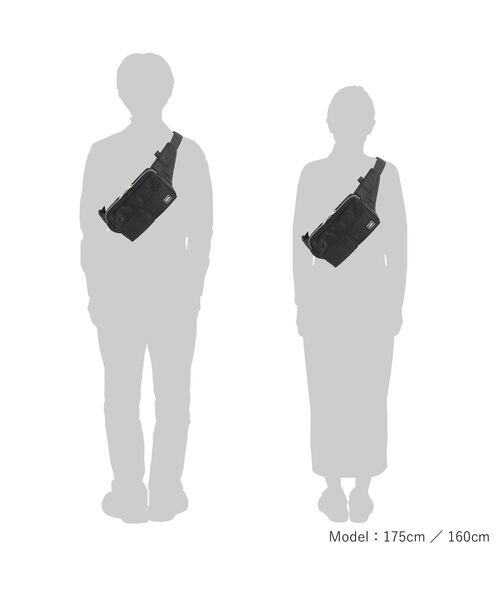 PORTER（ポーター）の「スモーキー ウエストバッグ（ボディバッグ/ウエストポーチ・メンズ・ブラック/ネイビー・FREE）」の5枚目の写真