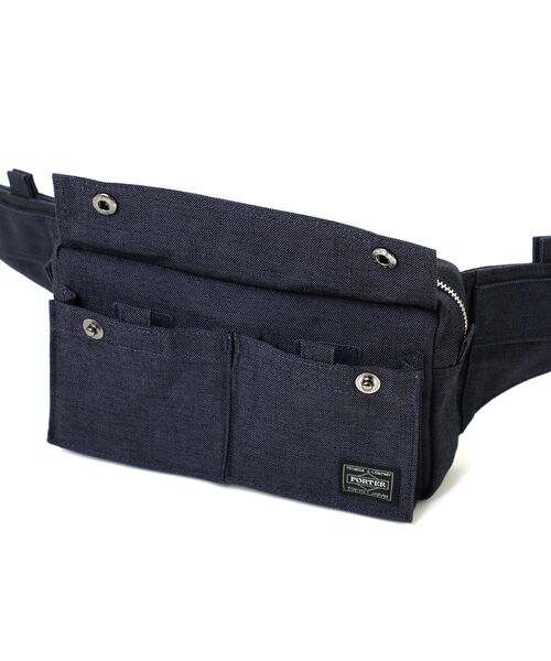PORTER（ポーター）の「スモーキー ウエストバッグ（ボディバッグ/ウエストポーチ・メンズ・ブラック/ネイビー・FREE）」の7枚目の写真