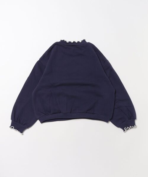 LSP WOW(エルエスピーワオ)の「【LSP WOW!】裏毛かぎ針編みポシェットロゴPTトレーナー(スウェット・キッズ・グレー/パープル/グリーン・110/100/90/80/130/120)」の4枚目の写真