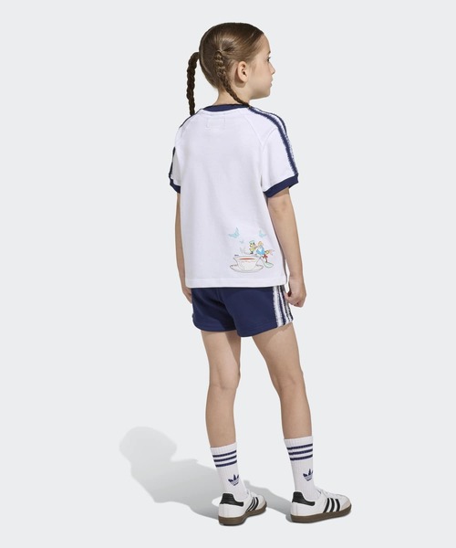 Disney（ディズニー）の「アディダス ディズニー ショート Tシャツ セット / アディダスオリジナルス adidas Originals（ジャージ・キッズ・ホワイト×ブルー・100/110/120/130）」の2枚目の写真