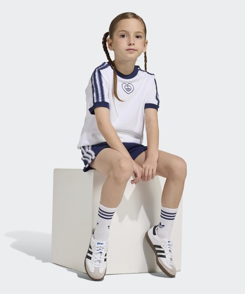 Disney（ディズニー）の「アディダス ディズニー ショート Tシャツ セット / アディダスオリジナルス adidas Originals（ジャージ・キッズ・ホワイト×ブルー・100/110/120/130）」の5枚目の写真