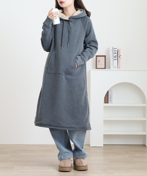 再値下げ！ABATHINGAPE パーカーワンピース 裏ボアパーカーワンピース（ワンピース）｜atONE（アットワン）の