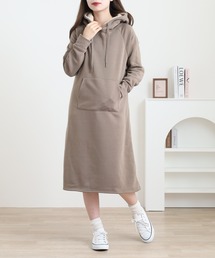 裏ボアパーカーワンピース