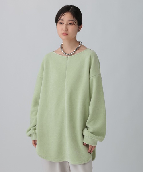 LEPSIM（レプシィム）の「ZIPモールラウンドチュニック　613879（Tシャツ/カットソー・レディース・ブラック/レッド系その他/ライトグリーン・FREE）」の16枚目の写真