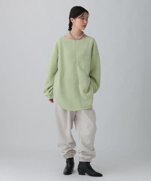 LEPSIM（レプシィム）の「ZIPモールラウンドチュニック　613879（Tシャツ/カットソー・レディース・ブラック/レッド系その他/ライトグリーン・FREE）」の19枚目の写真