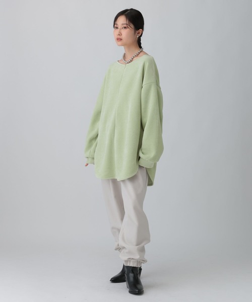 LEPSIM（レプシィム）の「ZIPモールラウンドチュニック　613879（Tシャツ/カットソー・レディース・ブラック/レッド系その他/ライトグリーン・FREE）」の21枚目の写真