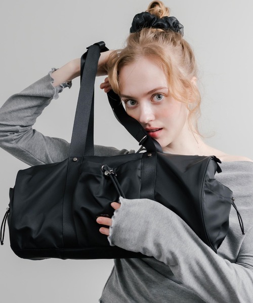 THE NORTH FACE(ザノースフェイス)の「日本未展開モデル THE NORTH FACE ザ・ノースフェイス WHITE LABEL ホワイトレーベル BONNEY DUFFLE BAG S/ダッフルバッグ(ショルダーバッグ・レディース・スモークピンク/ブラック/クリーム・FREE)」の6枚目の写真