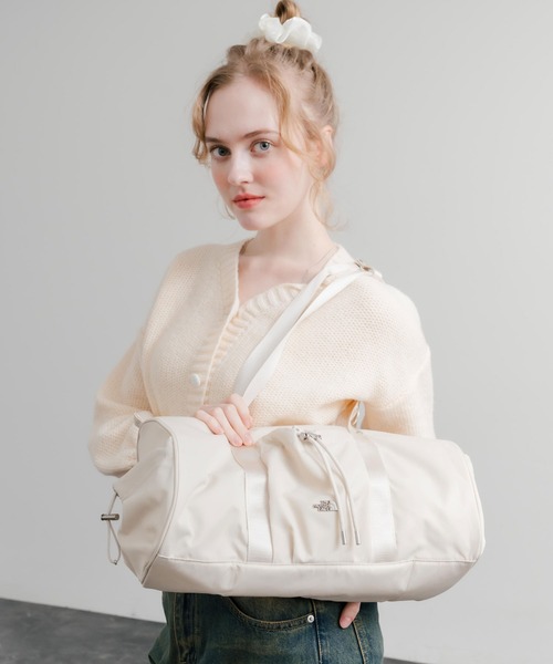 THE NORTH FACE(ザノースフェイス)の「日本未展開モデル THE NORTH FACE ザ・ノースフェイス WHITE LABEL ホワイトレーベル BONNEY DUFFLE BAG S/ダッフルバッグ(ショルダーバッグ・レディース・スモークピンク/ブラック/クリーム・FREE)」の11枚目の写真