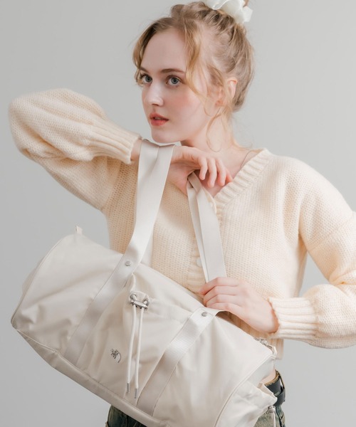 THE NORTH FACE(ザノースフェイス)の「日本未展開モデル THE NORTH FACE ザ・ノースフェイス WHITE LABEL ホワイトレーベル BONNEY DUFFLE BAG S/ダッフルバッグ(ショルダーバッグ・レディース・スモークピンク/ブラック/クリーム・FREE)」の14枚目の写真