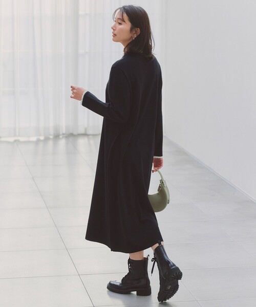 セール】フリルトリミング ニットワンピース（ワンピース）｜UNFILO