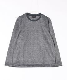 TAKA-Q（タカキュー）の「＊【裏起毛】タカキュー ヘリンボン クルーネック長袖Tシャツ（Tシャツ/カットソー）」