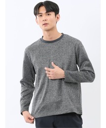 TAKA-Q（タカキュー）の「【裏起毛】タカキュー ヘリンボン クルーネック長袖Tシャツ（Tシャツ/カットソー・メンズ）」