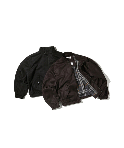 セール】[ビスルーXデリック]シンセティックスエードハリントン