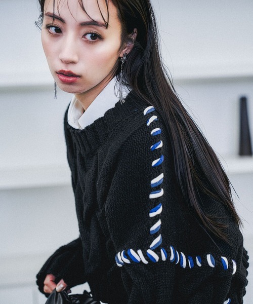 HARE ニット 新品 HARE（ハレ）の「フラワーSOFTシャギープルオーバー(HARE)（ニット