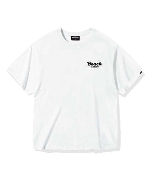 GRANDIOSITY(グランディオシティ)の「ビーチグラフィックオーバーサイズ半袖Tシャツ(ホワイト)(Tシャツ/カットソー・メンズ・その他・FREE)」の2枚目の写真